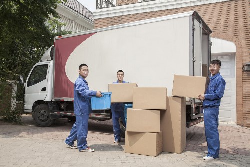 House removals team preparing a home move in Brentford