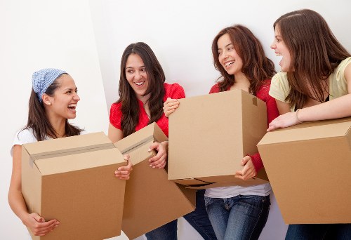 Professional office relocation team planning a Brentford business move