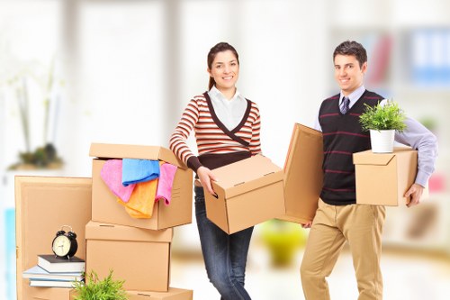 Staff preparing for a smooth business relocation in Brentford