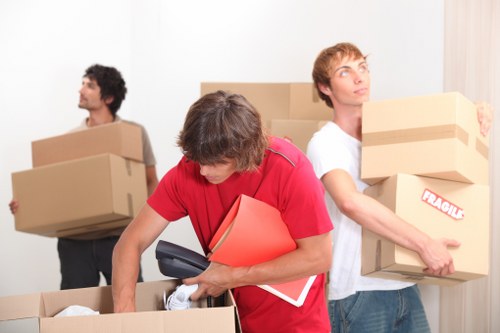 Loading furniture into a van for Brentford home or office transport