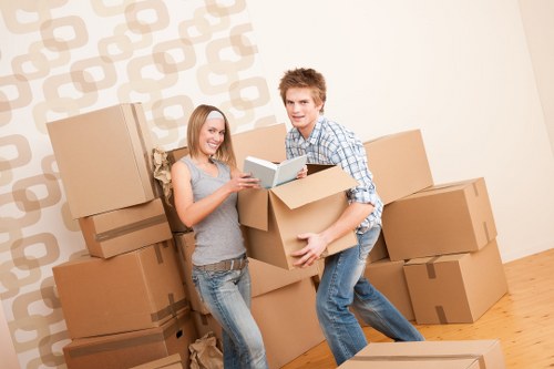 Boxes and packing materials used by Brentford moving specialists