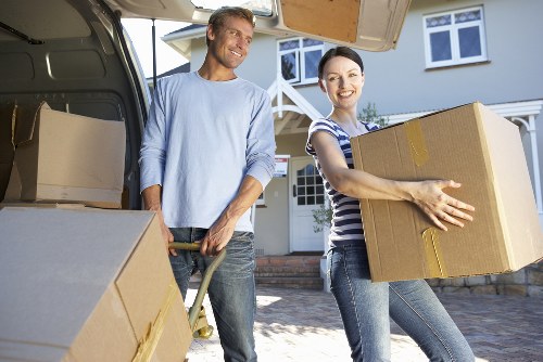 Professional van service transporting furniture in Brentford