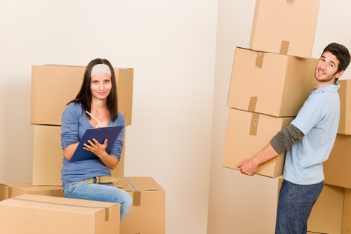 Local moving team planning access for a Brentford house move