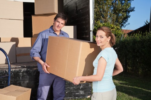 Packed removals van ready for a Brentford relocation